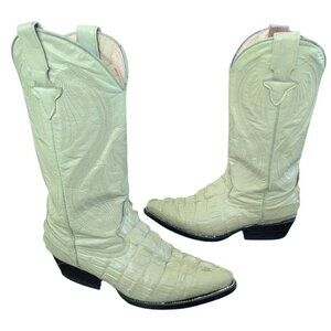 Vintage Alligator Skin Cocoy Mexican Made Leather Western Boots